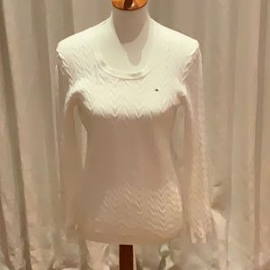 Tommy Hilfiger cable knit crew sweater, size M
